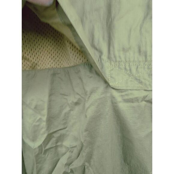 Champion Mens Anorak Jacket Green Half Zip Windbreaker Vented Loho Hood M - Picture 3 of 5